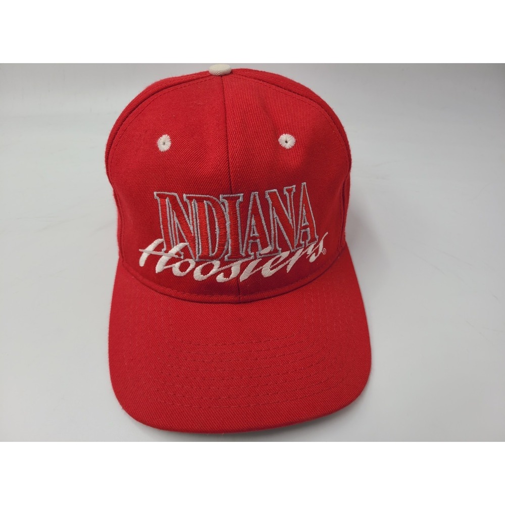Vintage Indiana University Hoosiers #1 Apparel Fitted 7 1/8 Hat Cap Men NCAA Red